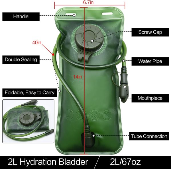FGBNM 2L Hydration Bladder Leakproof Outdoor Water Reservoir-1