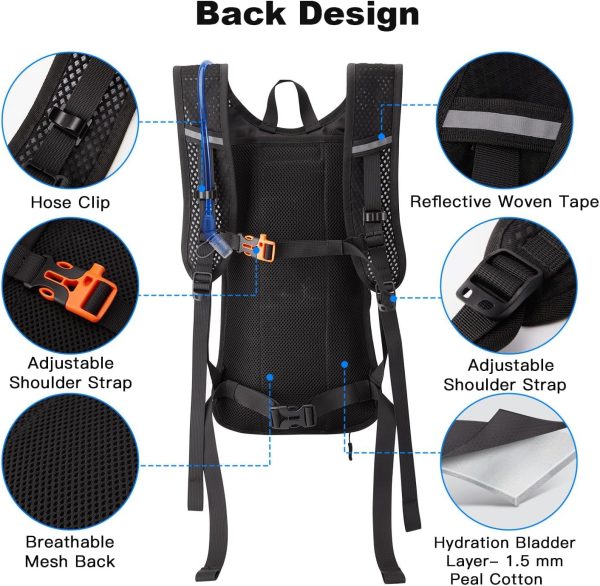 JOYHILL Hydration Backpack 2L Water Bladder Outdoor Sports-3