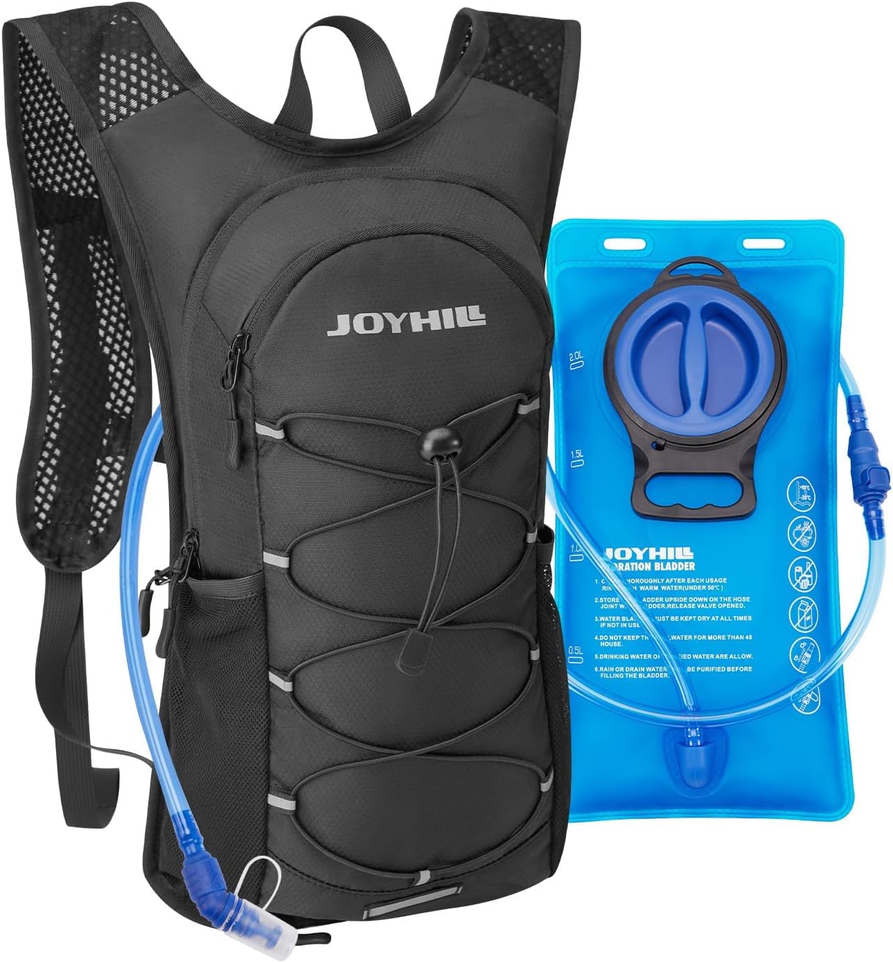 JOYHILL Hydration Backpack in blue color with water bladder attached