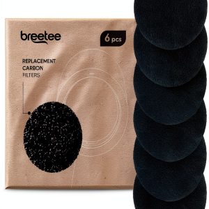 Breetee Carbon Filters 6 Pack for Range Hood – 4.7" Charcoal, Black-0
