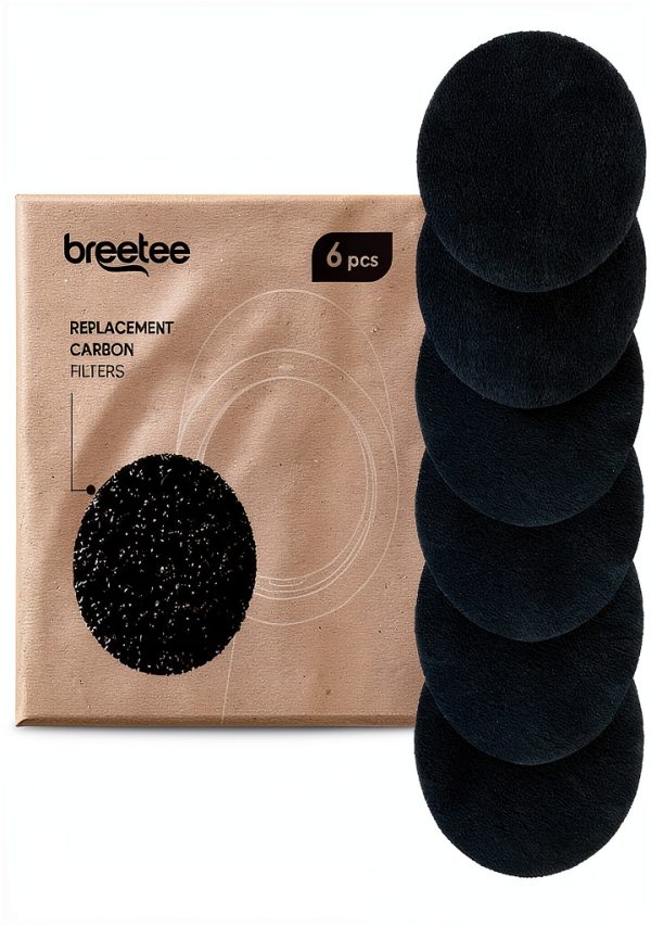 Breetee Carbon Filters 6 Pack for Range Hood – 4.7" Charcoal, Black-0